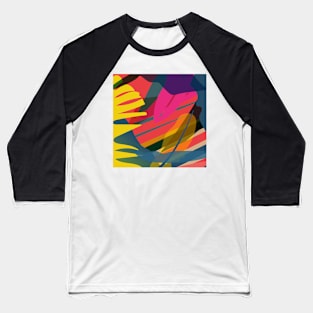 Yellow and purple garden illustration Baseball T-Shirt